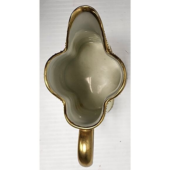 Antique Nippon Hand Painted Pitcher Gold Trim Leaf Mark Japan 4" Floral Berry - Picture 11 of 13